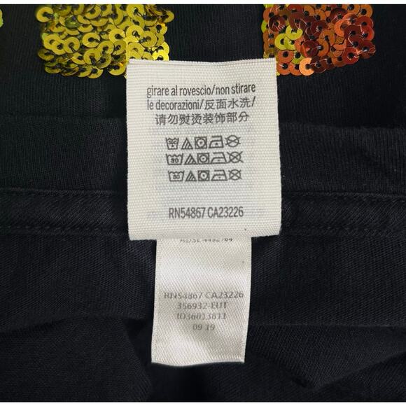 Victoria’s Secret PINK Rainbow Sequin Logo Cotton Campus Tee Sleeve Shirt Size M - Picture 9 of 9